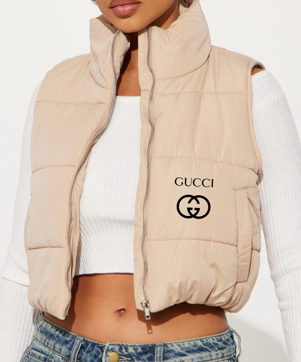 Puffer vest nude gg