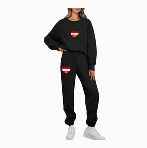 Black g heart sweatsuit